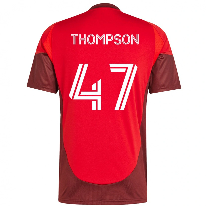 Danxen Donna Maglia Kosi Thompson #47 Rosso Bianco Kit Gara Home 2025/26 Maglietta