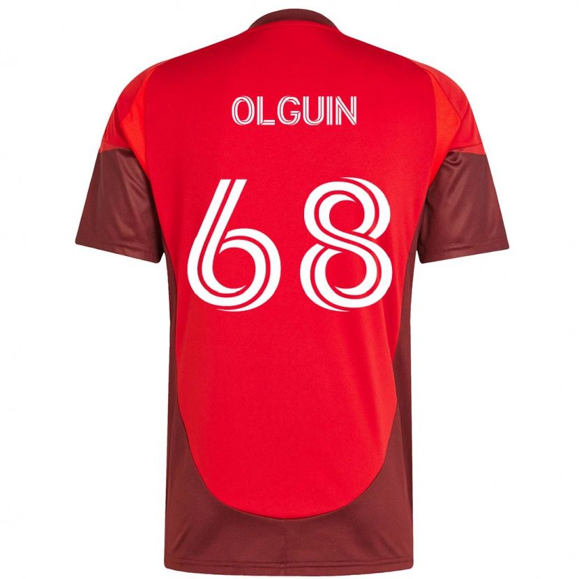 Danxen Donna Maglia Lucas Olguin #68 Rosso Bianco Kit Gara Home 2025/26 Maglietta