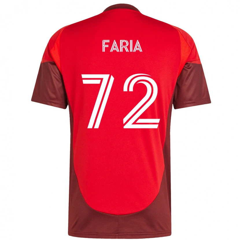 Danxen Donna Maglia Jordan Faria #72 Rosso Bianco Kit Gara Home 2025/26 Maglietta