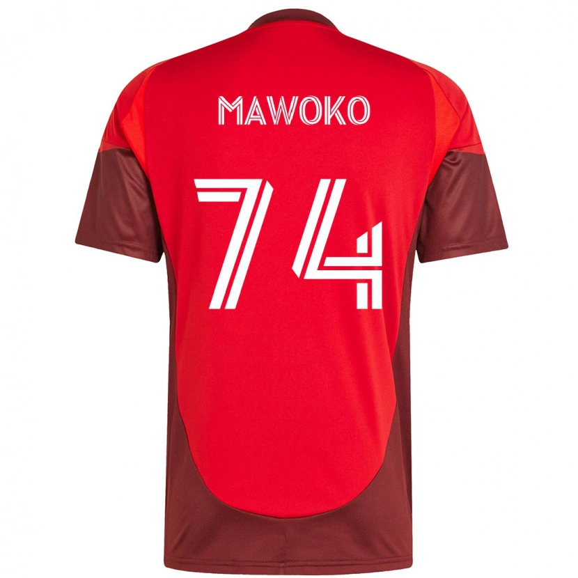 Danxen Donna Maglia Kundai Mawoko #74 Rosso Bianco Kit Gara Home 2025/26 Maglietta