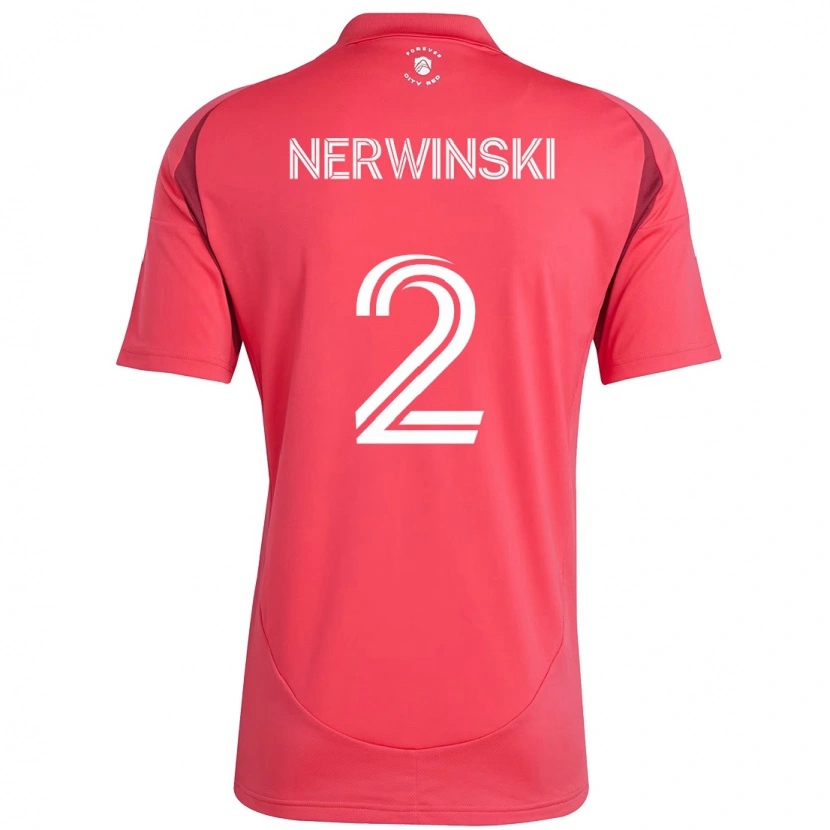 Danxen Donna Maglia Jake Nerwinski #2 Magenta Bianco Kit Gara Home 2025/26 Maglietta