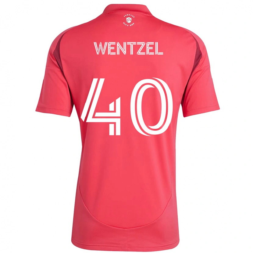 Danxen Donna Maglia Michael Wentzel #40 Magenta Bianco Kit Gara Home 2025/26 Maglietta