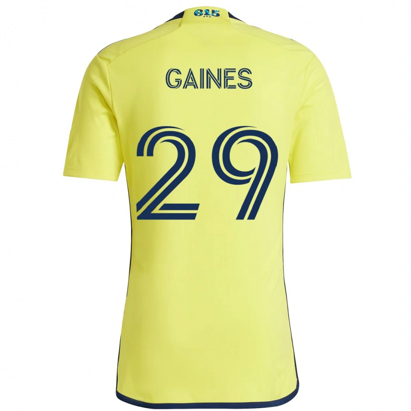 Danxen Donna Maglia Julian Gaines #29 Giallo Blu Navy Kit Gara Home 2025/26 Maglietta