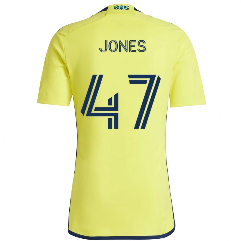 Danxen Donna Maglia Isaiah Jones #47 Giallo Blu Navy Kit Gara Home 2025/26 Maglietta
