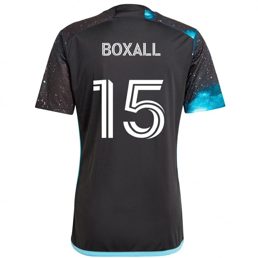 Danxen Donna Maglia Michael Boxall #15 Nero Blu Kit Gara Home 2025/26 Maglietta