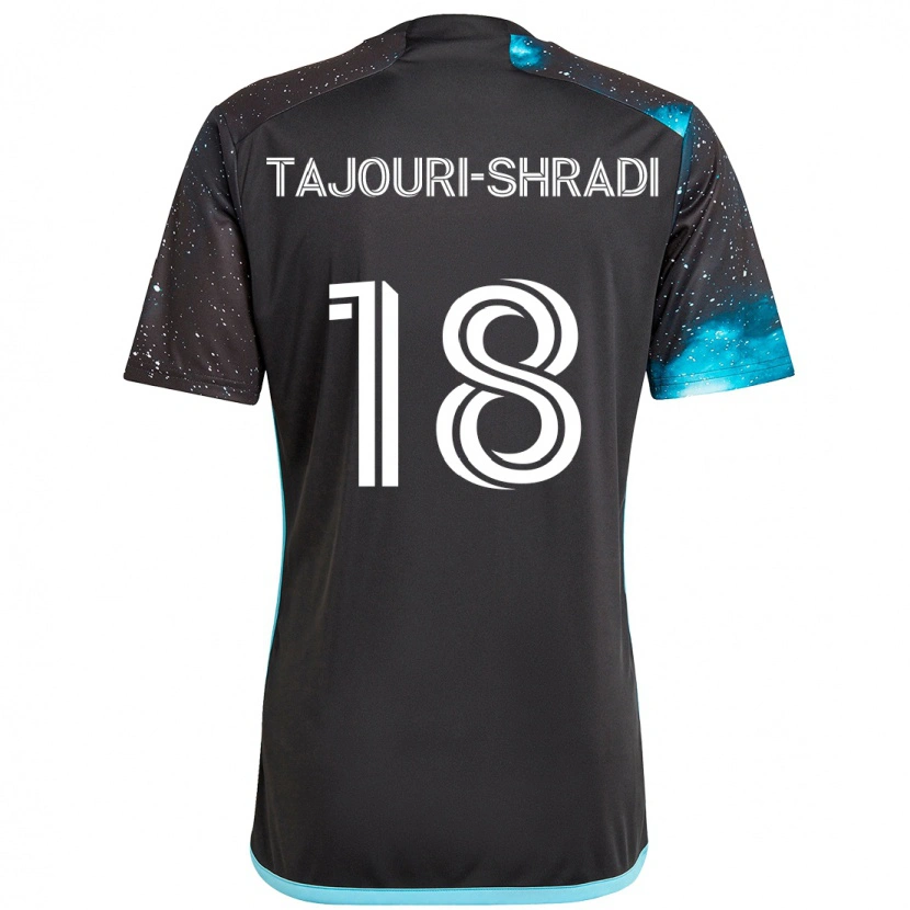 Danxen Donna Maglia Ismael Tajouri-Shradi #18 Nero Blu Kit Gara Home 2025/26 Maglietta