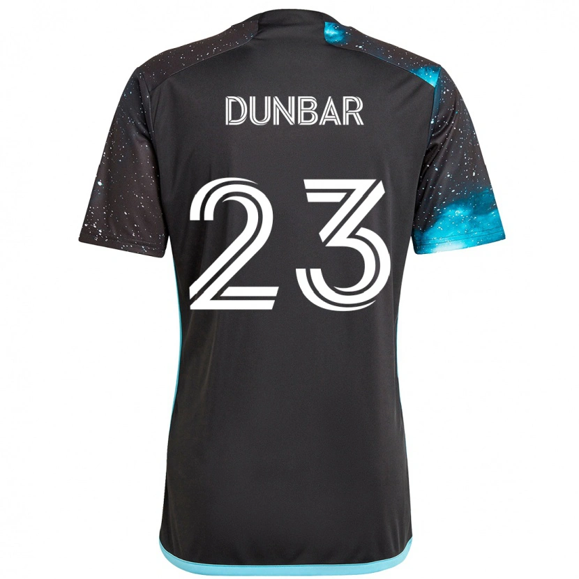 Danxen Donna Maglia Cameron Dunbar #23 Nero Blu Kit Gara Home 2025/26 Maglietta