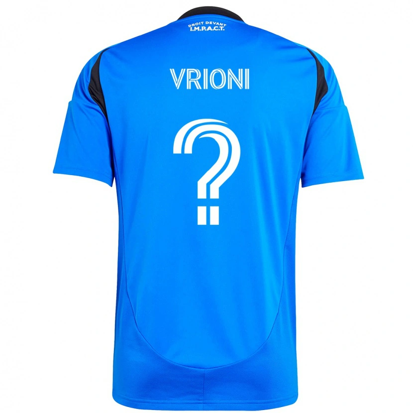 Danxen Donna Maglia Giacomo Vrioni #0 Blu Scuro Nero Kit Gara Home 2025/26 Maglietta