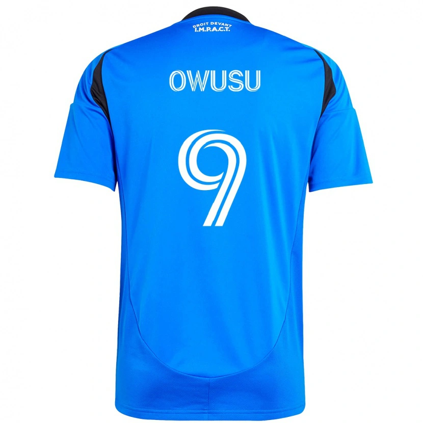 Danxen Donna Maglia Prince Osei Owusu #9 Blu Scuro Nero Kit Gara Home 2025/26 Maglietta