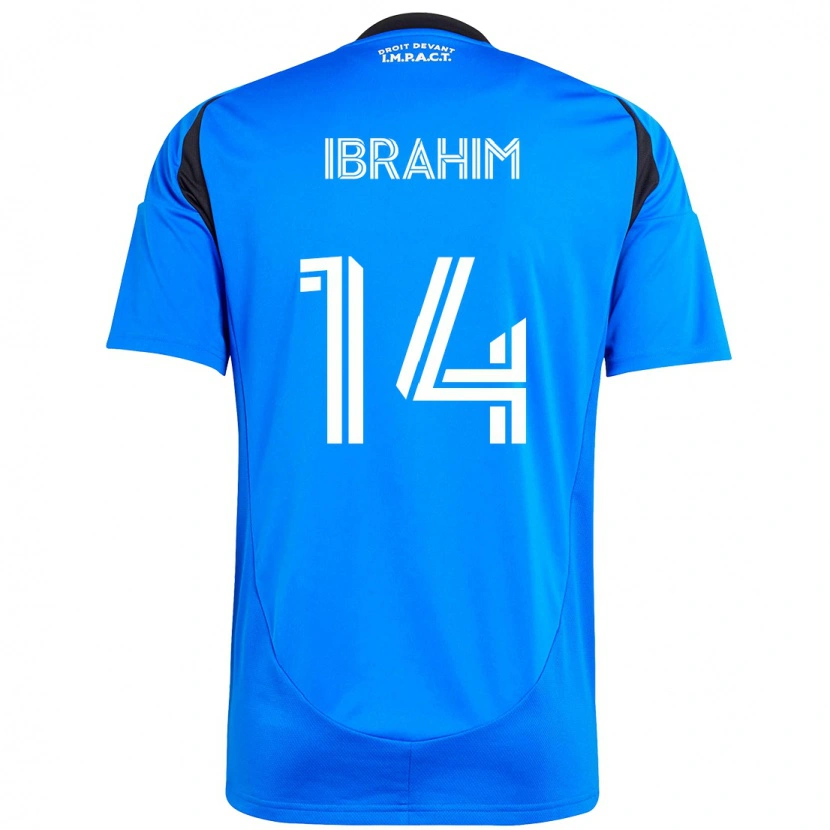 Danxen Donna Maglia Sunusi Ibrahim #14 Blu Scuro Nero Kit Gara Home 2025/26 Maglietta