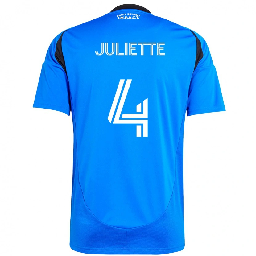 Danxen Donna Maglia Perreault Juliette #4 Blu Scuro Nero Kit Gara Home 2025/26 Maglietta