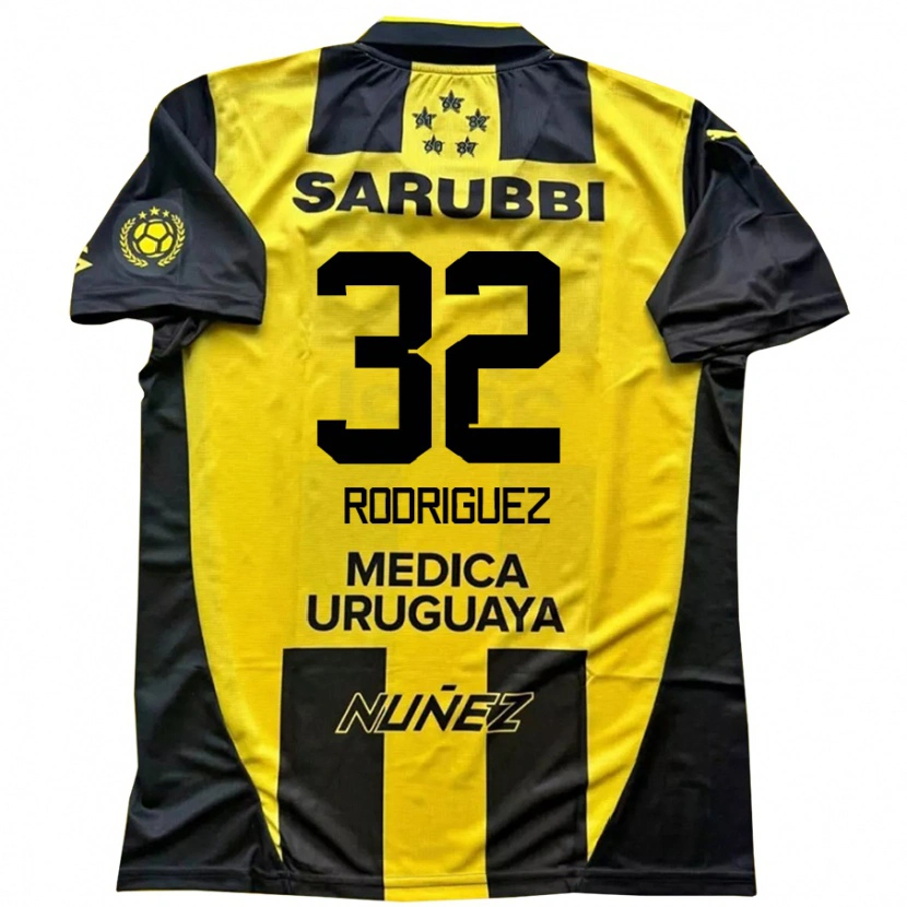 Danxen Donna Maglia Randall Rodríguez #32 Giallo Nero Kit Gara Home 2025/26 Maglietta