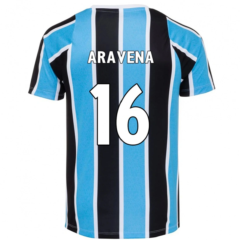 Danxen Donna Maglia Alexander Aravena #16 Blu Nero Bianco Kit Gara Home 2025/26 Maglietta
