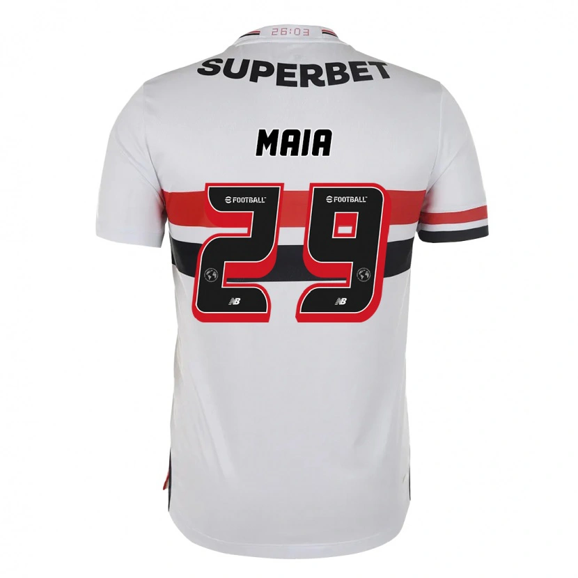 Danxen Donna Maglia Pablo Maia #29 Rosso Nero Bianco Kit Gara Home 2025/26 Maglietta