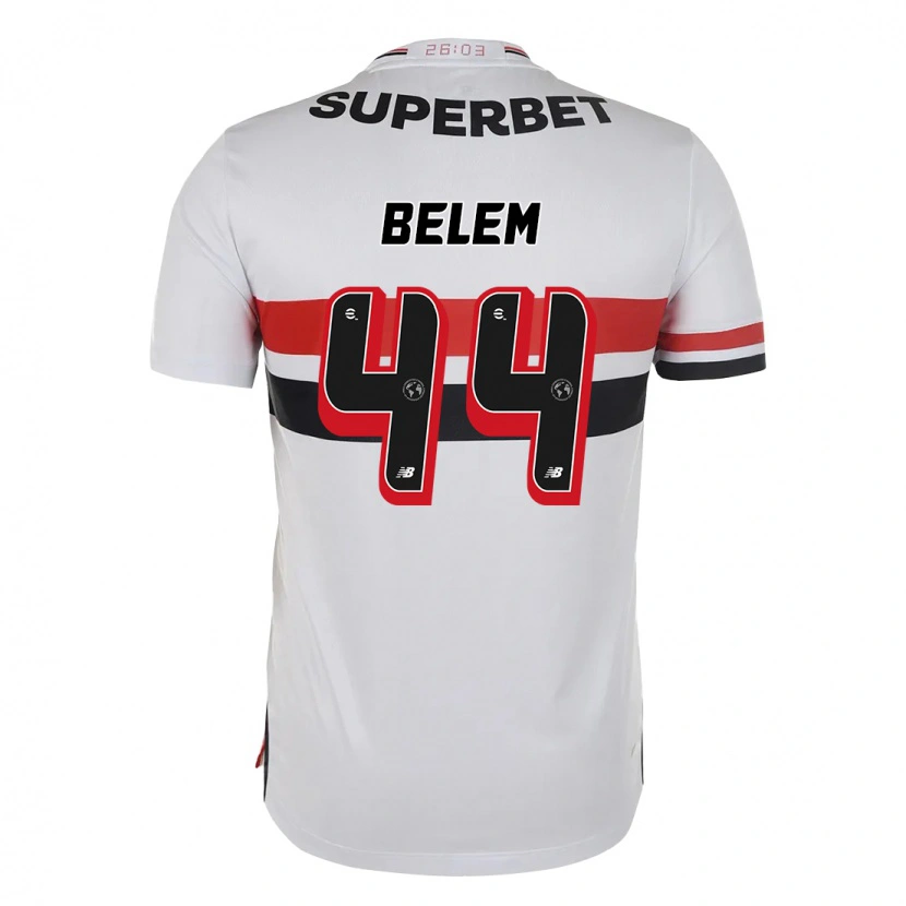 Danxen Donna Maglia Matheus Belém #44 Rosso Nero Bianco Kit Gara Home 2025/26 Maglietta