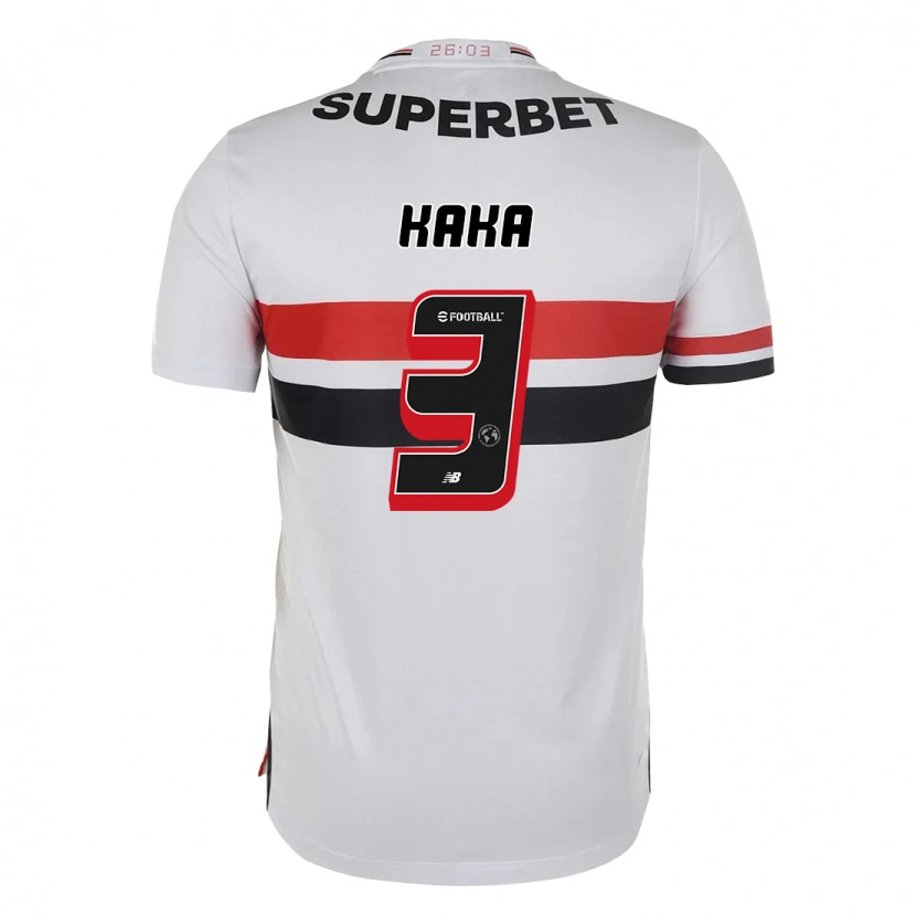 Danxen Donna Maglia Kaká #3 Rosso Nero Bianco Kit Gara Home 2025/26 Maglietta