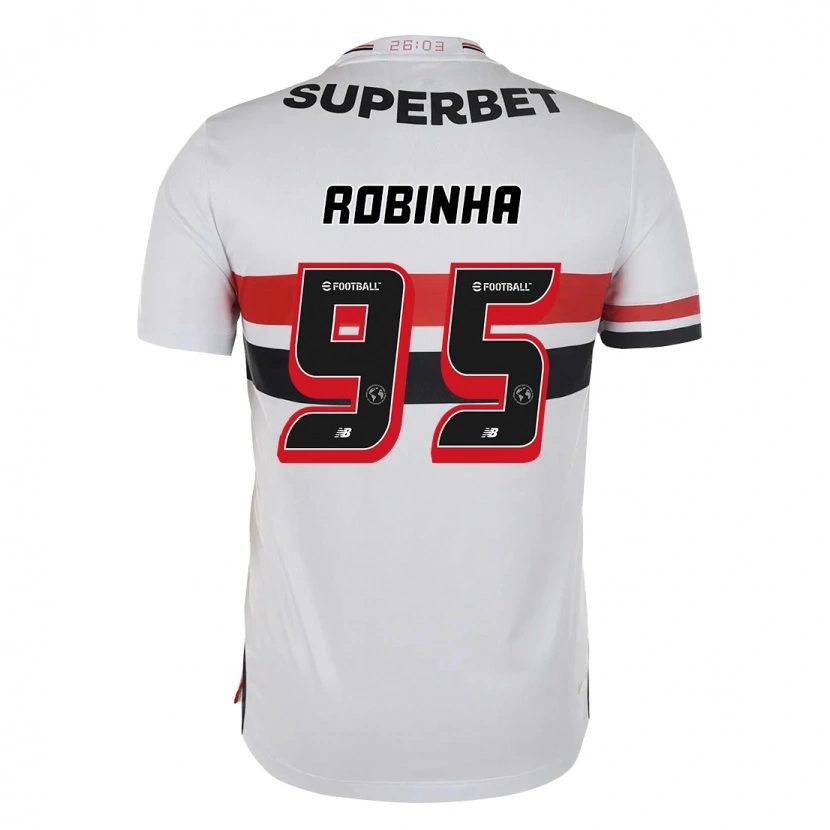 Danxen Donna Maglia Robinha #95 Rosso Nero Bianco Kit Gara Home 2025/26 Maglietta