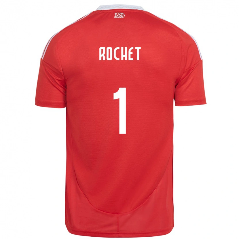 Danxen Donna Maglia Sergio Rochet #1 Rosso Bianco Kit Gara Home 2025/26 Maglietta