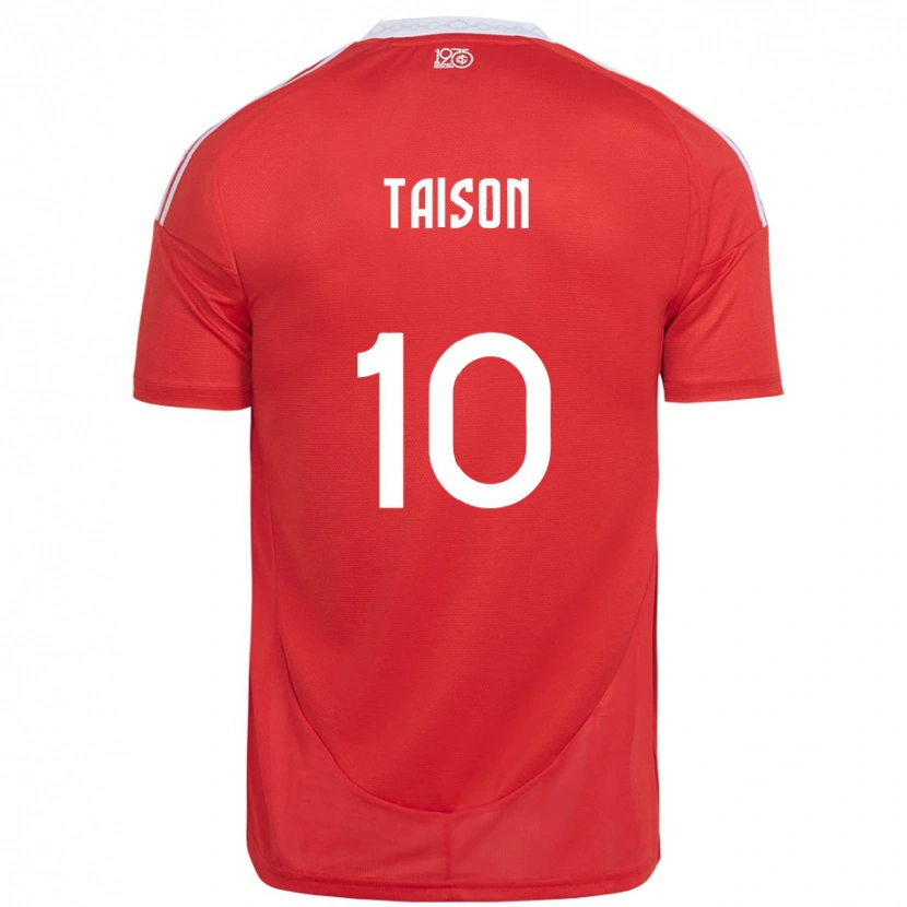 Danxen Donna Maglia Taison #10 Rosso Bianco Kit Gara Home 2025/26 Maglietta