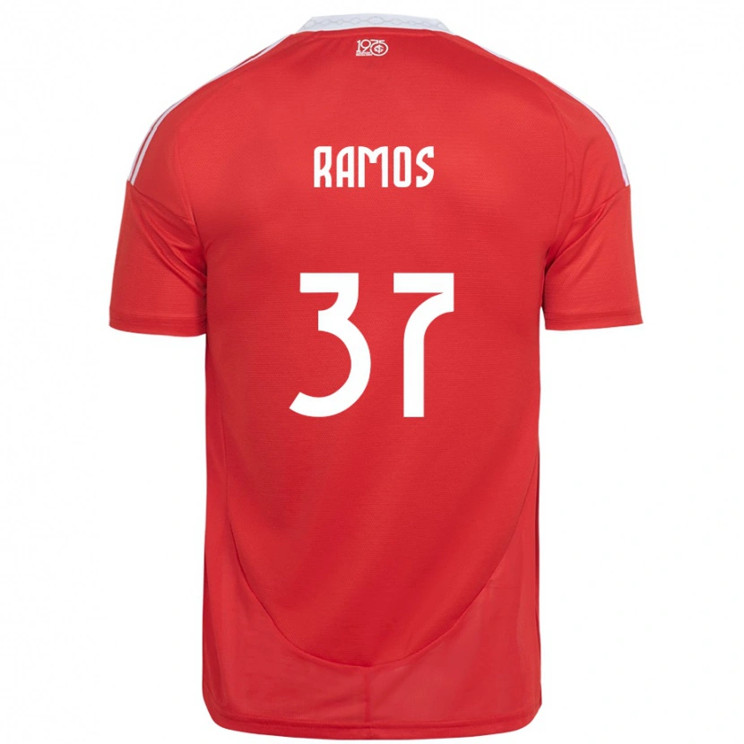 Danxen Donna Maglia Lucas Ramos #37 Rosso Bianco Kit Gara Home 2025/26 Maglietta