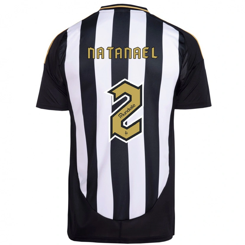 Danxen Donna Maglia Natanael #2 Bianco Nero Kit Gara Home 2025/26 Maglietta
