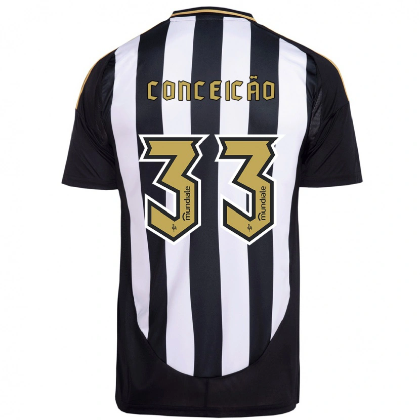 Danxen Donna Maglia Robert Conceição #33 Bianco Nero Kit Gara Home 2025/26 Maglietta