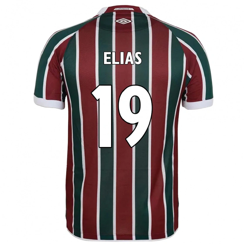 Danxen Donna Maglia Kauã Elias #19 Verde Borgogna Bianco Kit Gara Home 2025/26 Maglietta