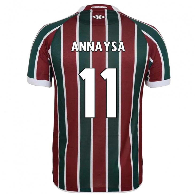Danxen Donna Maglia Annaysa #11 Verde Borgogna Bianco Kit Gara Home 2025/26 Maglietta