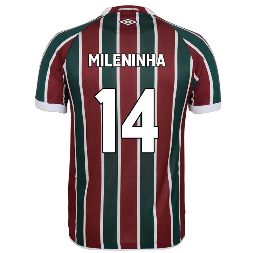 Danxen Donna Maglia Mileninha #14 Verde Borgogna Bianco Kit Gara Home 2025/26 Maglietta