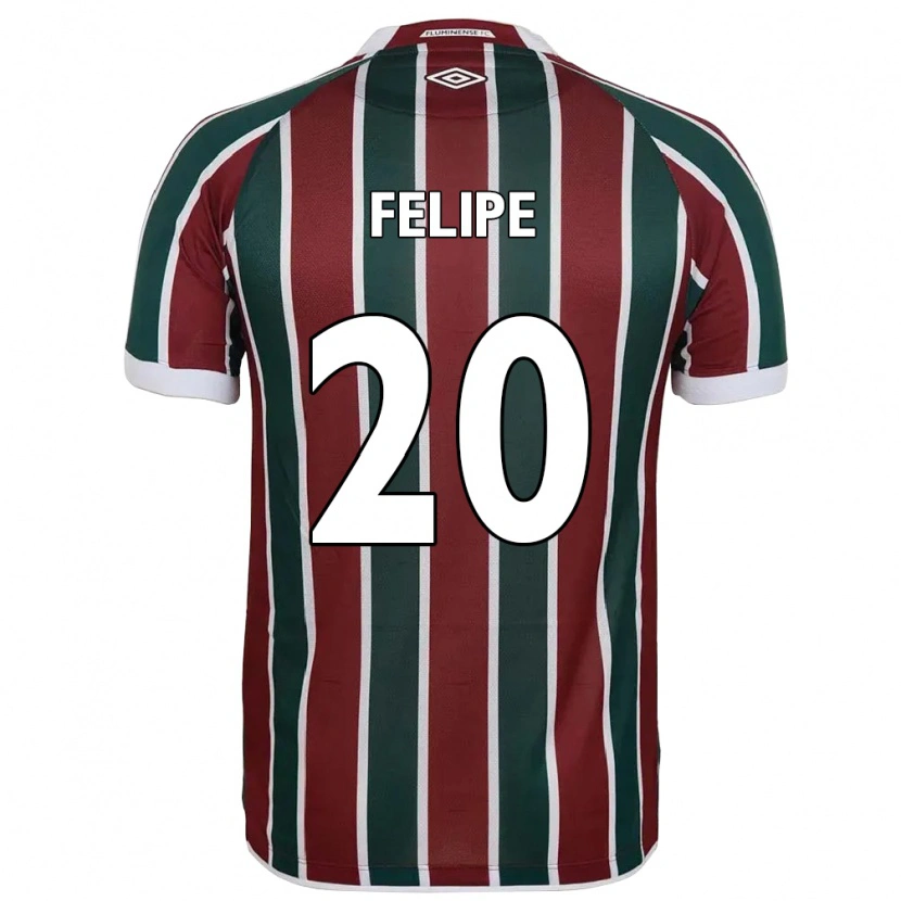 Danxen Donna Maglia Yago Felipe #20 Verde Borgogna Bianco Kit Gara Home 2025/26 Maglietta