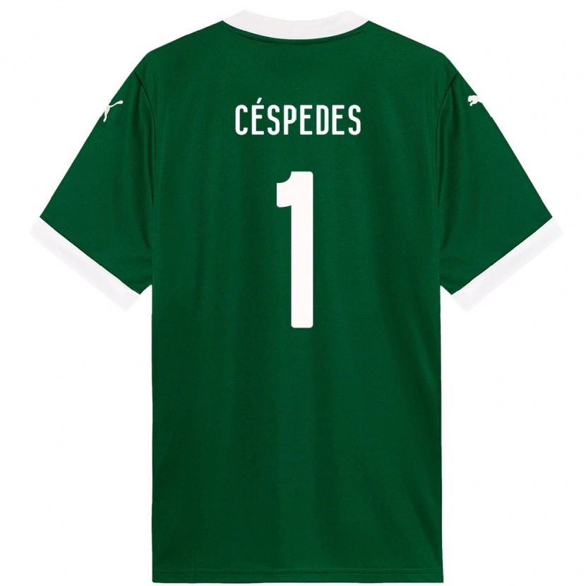 Danxen Donna Maglia Antonio Céspedes #1 Verde Bianco Kit Gara Home 2025/26 Maglietta