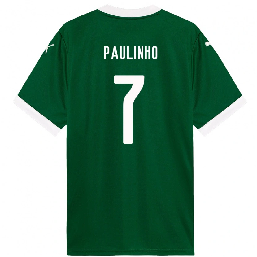 Danxen Donna Maglia Paulinho #7 Verde Bianco Kit Gara Home 2025/26 Maglietta