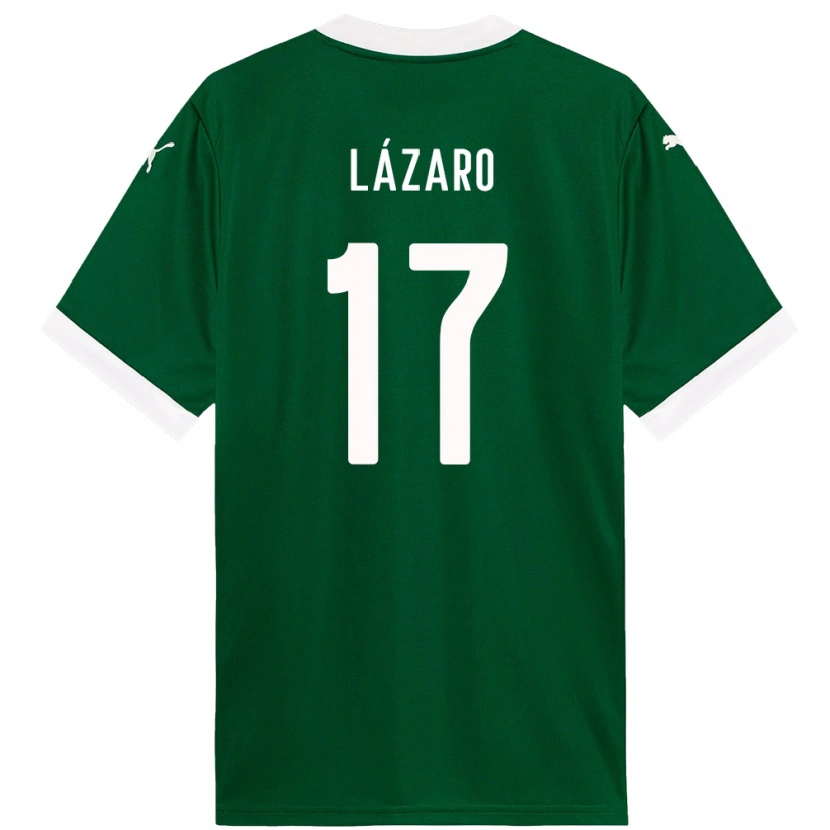 Danxen Donna Maglia Lazaro #17 Verde Bianco Kit Gara Home 2025/26 Maglietta
