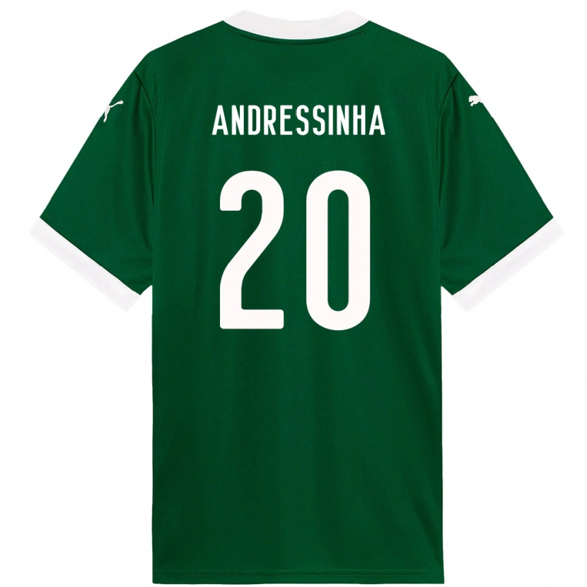 Danxen Donna Maglia Andressinha #20 Verde Bianco Kit Gara Home 2025/26 Maglietta