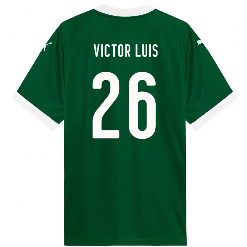 Danxen Donna Maglia Victor Luis #26 Verde Bianco Kit Gara Home 2025/26 Maglietta