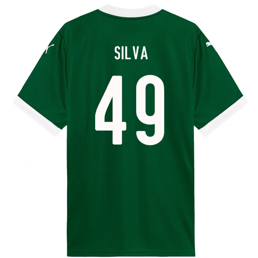 Danxen Donna Maglia Gabriel Silva #49 Verde Bianco Kit Gara Home 2025/26 Maglietta