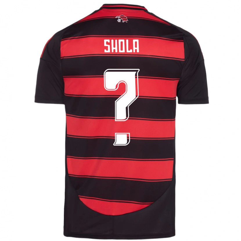 Danxen Donna Maglia Ogundana Shola #0 Rosso Nero Kit Gara Home 2025/26 Maglietta