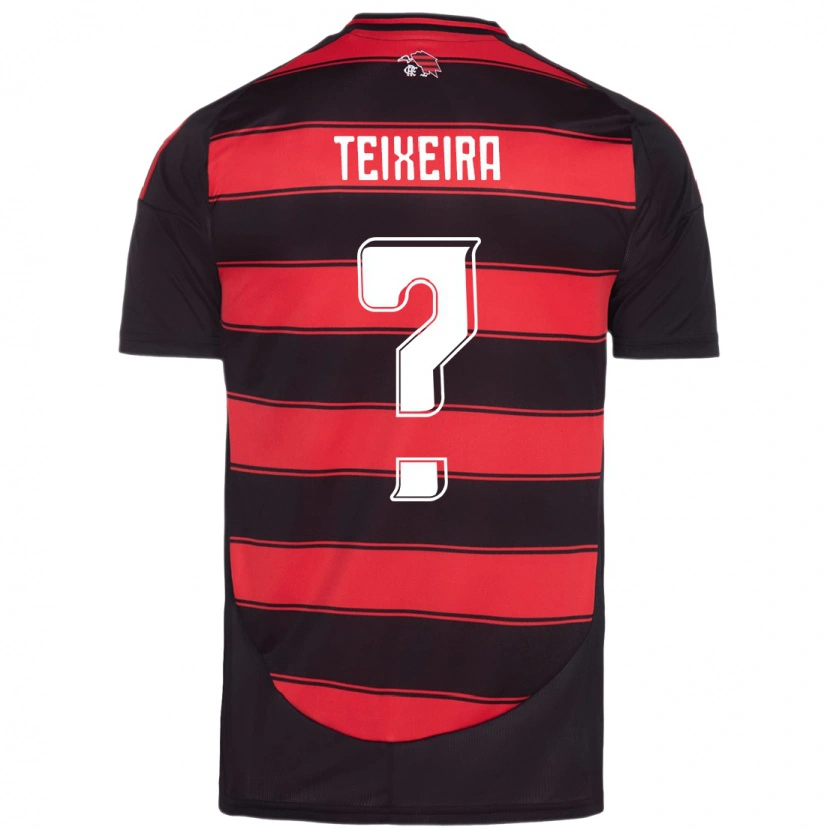 Danxen Donna Maglia Guilherme Teixeira #0 Rosso Nero Kit Gara Home 2025/26 Maglietta