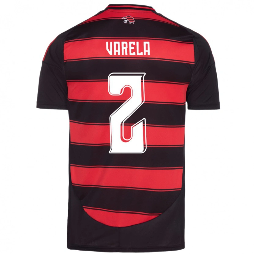 Danxen Donna Maglia Guillermo Varela #2 Rosso Nero Kit Gara Home 2025/26 Maglietta