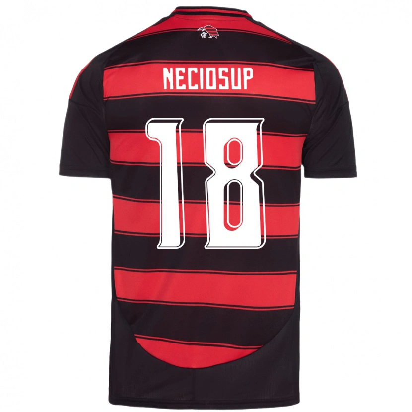 Danxen Donna Maglia Adriano Neciosup #18 Rosso Nero Kit Gara Home 2025/26 Maglietta