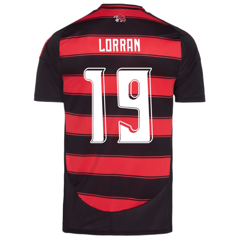 Danxen Donna Maglia Lorran #19 Rosso Nero Kit Gara Home 2025/26 Maglietta