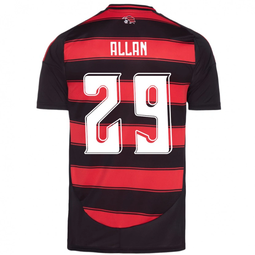 Danxen Donna Maglia Allan #29 Rosso Nero Kit Gara Home 2025/26 Maglietta