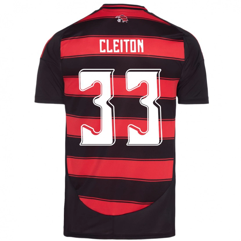 Danxen Donna Maglia Cleiton #33 Rosso Nero Kit Gara Home 2025/26 Maglietta