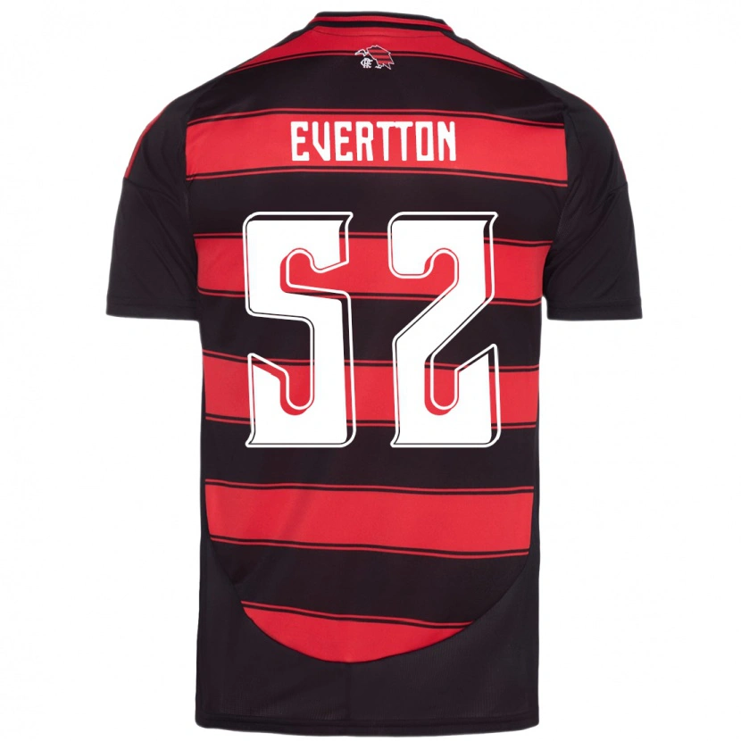 Danxen Donna Maglia Evertton Araújo #52 Rosso Nero Kit Gara Home 2025/26 Maglietta