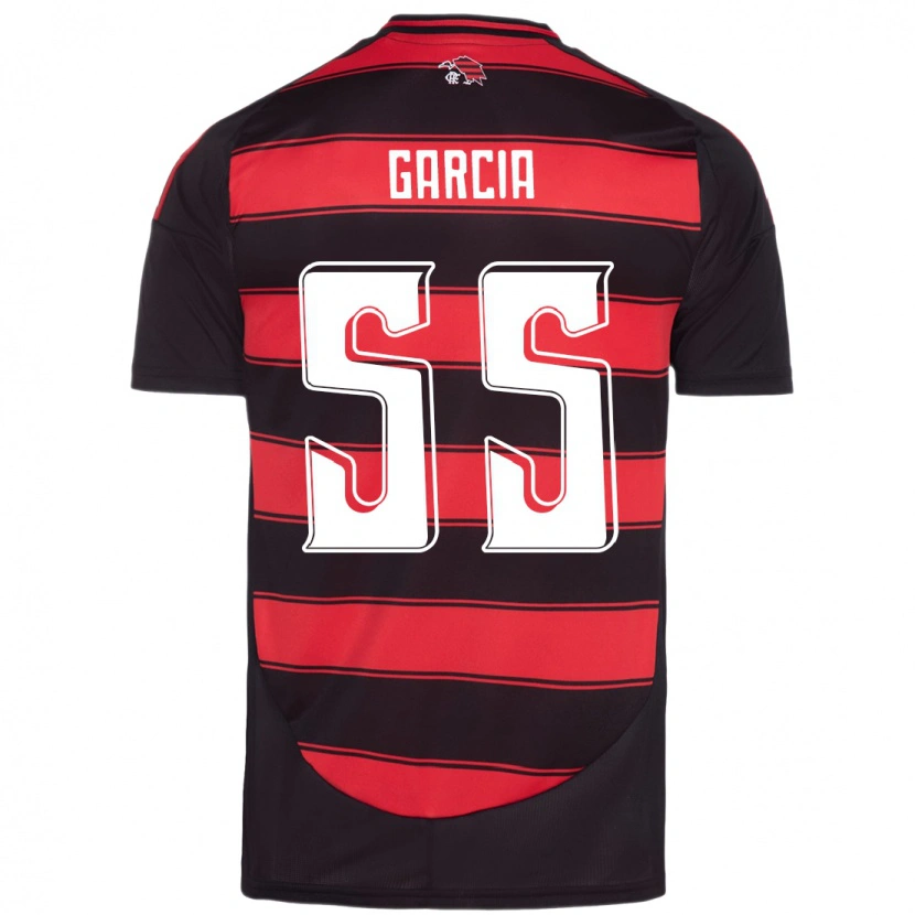 Danxen Donna Maglia Caio Garcia #55 Rosso Nero Kit Gara Home 2025/26 Maglietta
