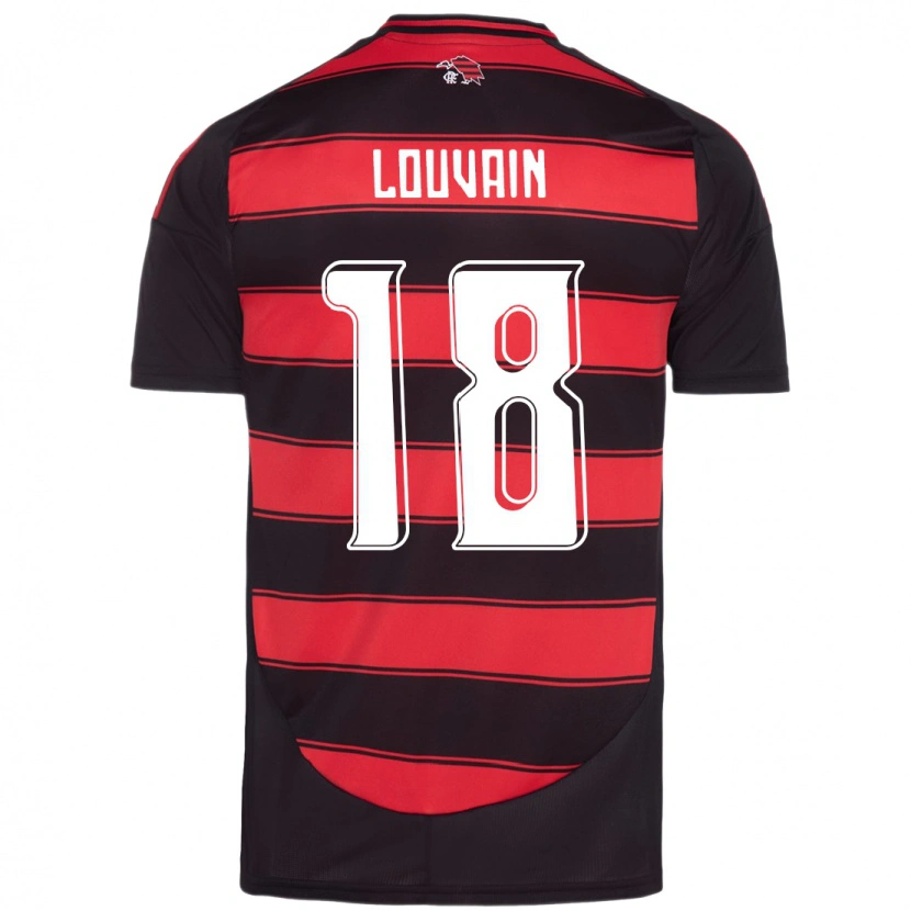 Danxen Donna Maglia Gaby Louvain #18 Rosso Nero Kit Gara Home 2025/26 Maglietta