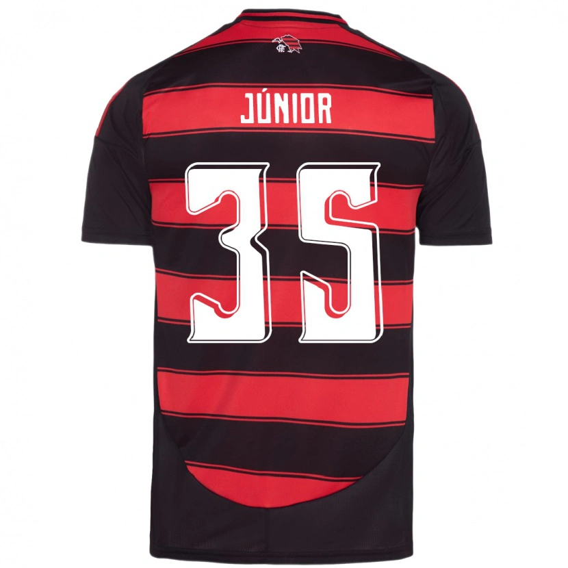 Danxen Donna Maglia Kaylaine Júnior #35 Rosso Nero Kit Gara Home 2025/26 Maglietta
