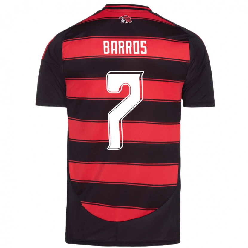 Danxen Donna Maglia Rafa Barros #7 Rosso Nero Kit Gara Home 2025/26 Maglietta