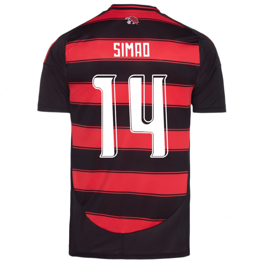 Danxen Donna Maglia Samhia Simao #14 Rosso Nero Kit Gara Home 2025/26 Maglietta