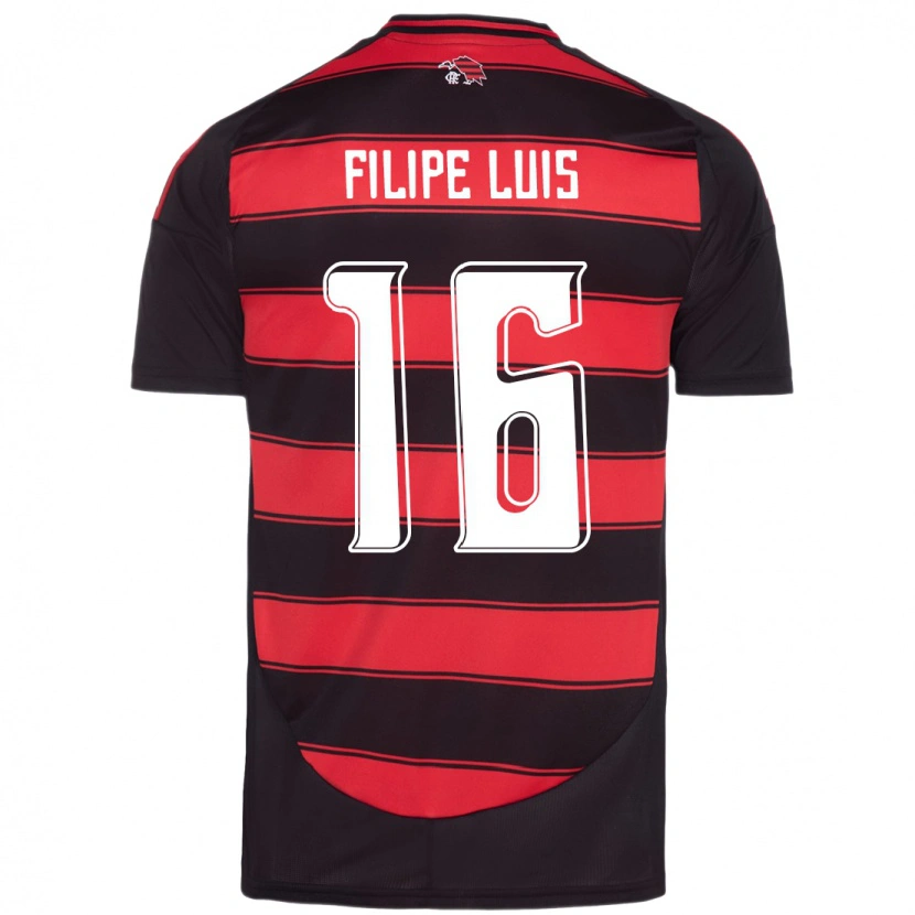 Danxen Donna Maglia Filipe Luis #16 Rosso Nero Kit Gara Home 2025/26 Maglietta
